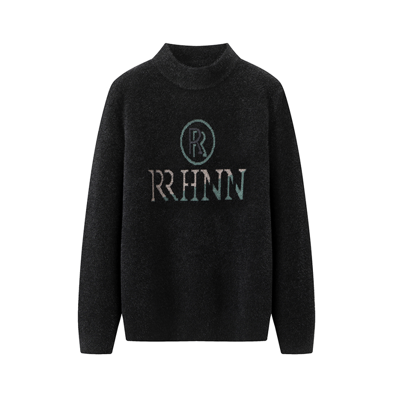 男士秋冬舒适半高领针织衫