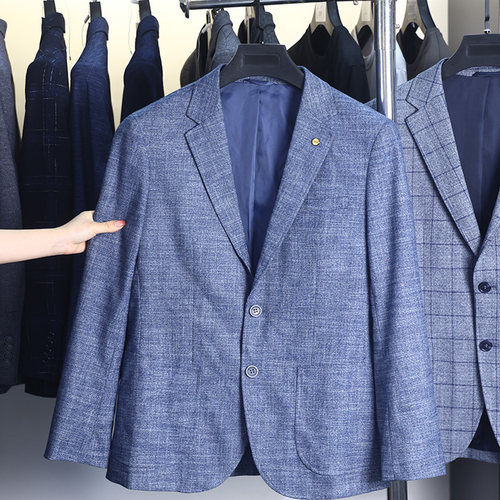 【H家】撤标撤柜！春秋男士后摆无开衩磨毛微弹时尚休闲单西外套