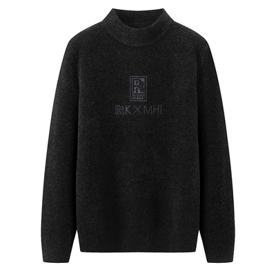 秋冬舒适修身半高领针织衫