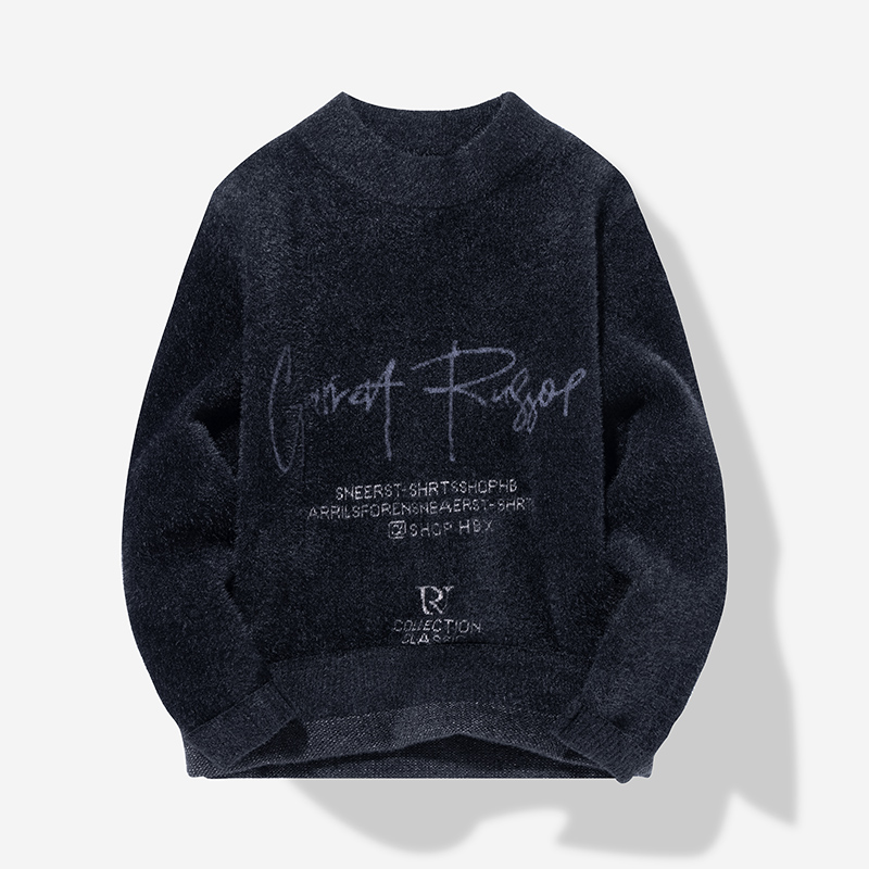 外贸出口秋冬半高领针织衫