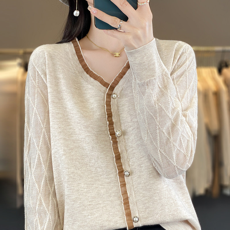 撤标撤柜(A)蕾丝打底衫女春秋洋气小衫短款大码针织上衣宽松毛衣,女装/女士精品,毛针织衫,淘宝优惠券,粉丝福利购,淘宝优惠卷