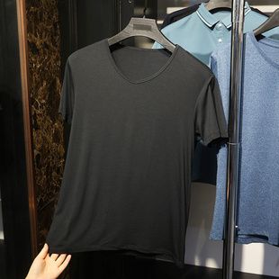 夏季 撤标撤柜 男士 热卖 T恤上衣潮 凉感鸡心领基础百搭短袖 H家