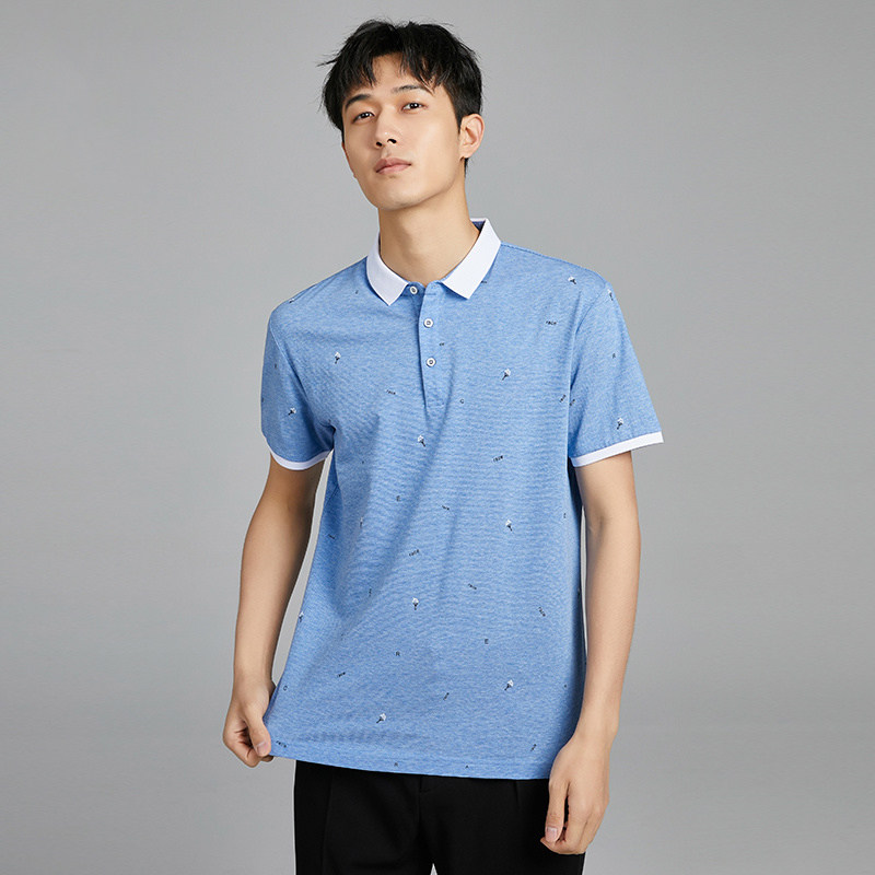 断码清仓品牌撤标一线男士polo衫丝光棉短袖潮流休闲纯棉男装T恤