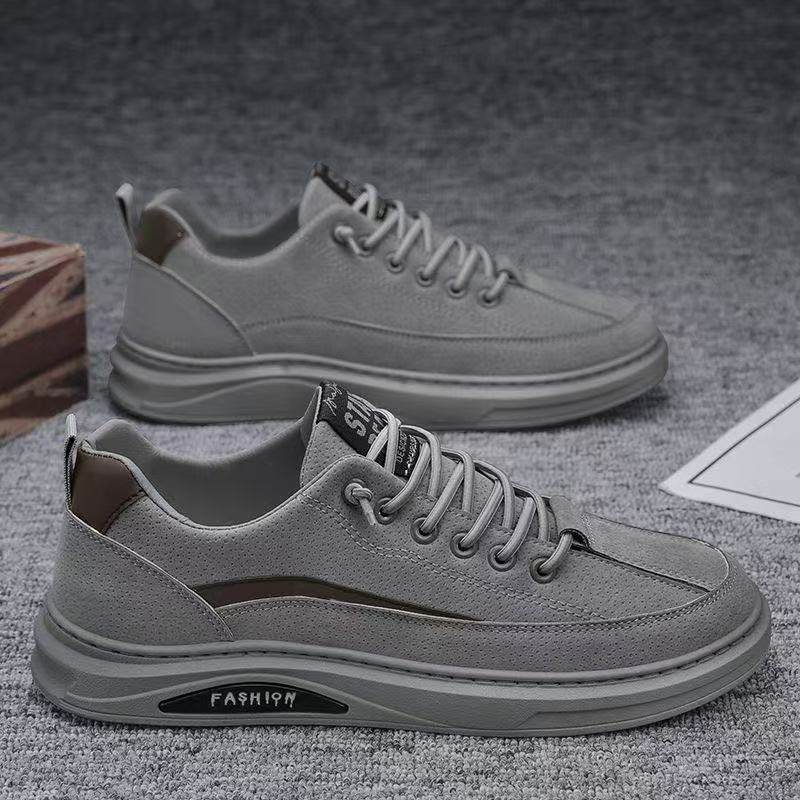 撤标撤柜(H)春季新款防水防滑耐磨板鞋子男款一脚蹬休闲运动潮鞋