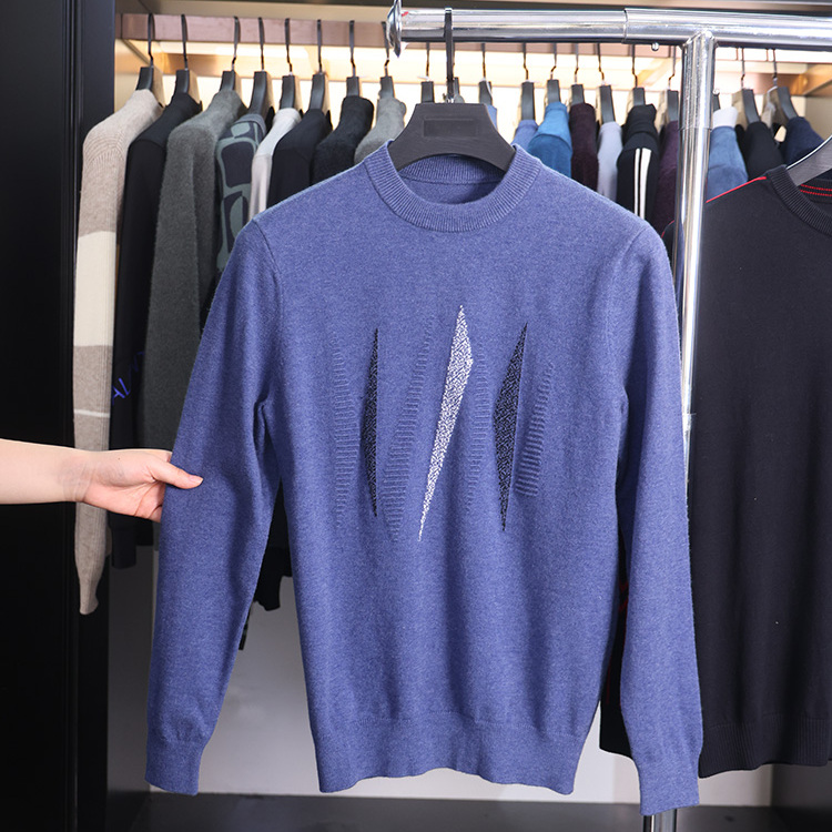 【H家】撤标撤柜！秋百搭绵羊毛圆领休闲商务打底针织衫男士毛衣