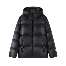 撤柜2025年男女冬季新款中长款羽绒服加厚保暖黑金连帽羽绒马甲潮