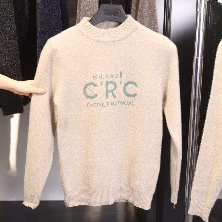 【H家】撤标撤柜!秋冬款简约休闲舒适修身半高领套头男款针织衫