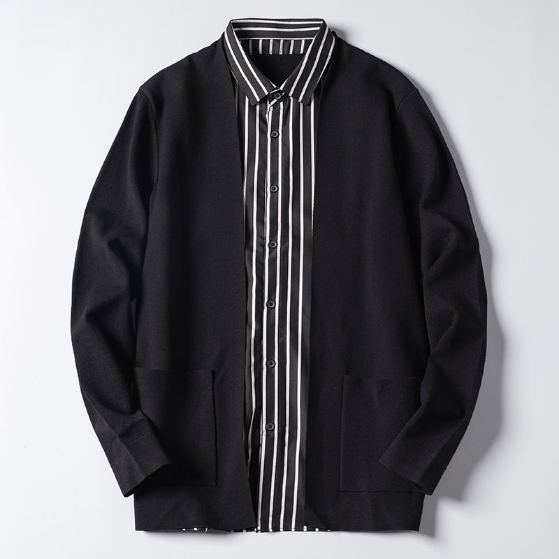 外贸撤标韩版其他微领休闲针织衫