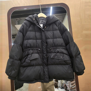 【雅家】撤柜！秋冬女士新款韩系收腰显瘦中长款双袋盖连帽羽绒服