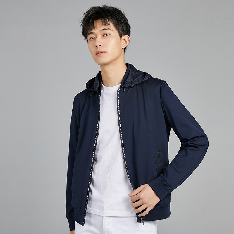 外贸大牌正品撤标撤柜清仓男装夹克外套2023秋季长袖连帽运动上衣