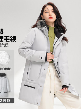 撤柜剪标休闲中长保暖羽绒服尾货