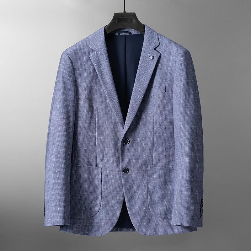 外贸撤标男装小西装新款经典简约修身微弹挺括休闲男士西服外套潮