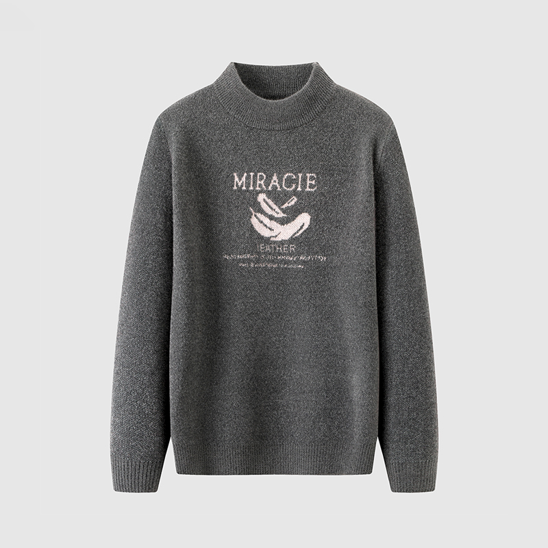 外贸大牌撤标半高领针织衫