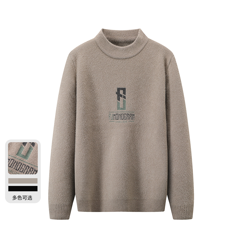 品牌折扣清仓半高领男士针织衫
