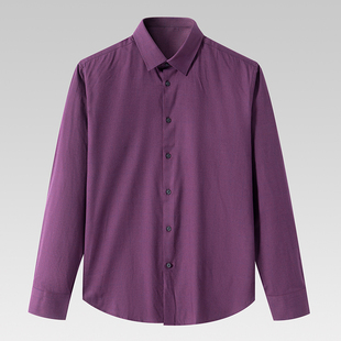 外贸出口撤标撤柜高级感男装 上衣外套 商务休闲红色衬衫 2025年秋季