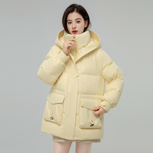 【雅家】撤标撤柜！2025秋冬女士新款时尚简约宽松保暖连帽羽绒服