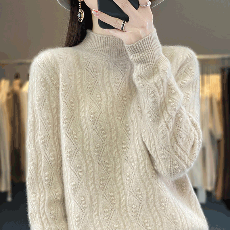 撤标撤柜(A)半高领毛衣女秋冬季洋气时尚内搭上衣大码针织打底衫,女装/女士精品,毛针织衫,淘宝优惠券,粉丝福利购,淘宝优惠卷