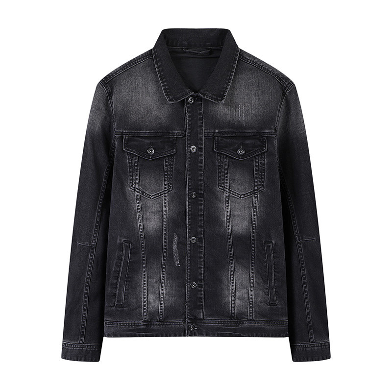 大牌工厂品牌撤标男士夹克牛仔外套上衣潮流休闲复古修身机车秋装