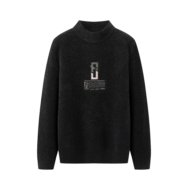 秋冬修身半高领针织衫