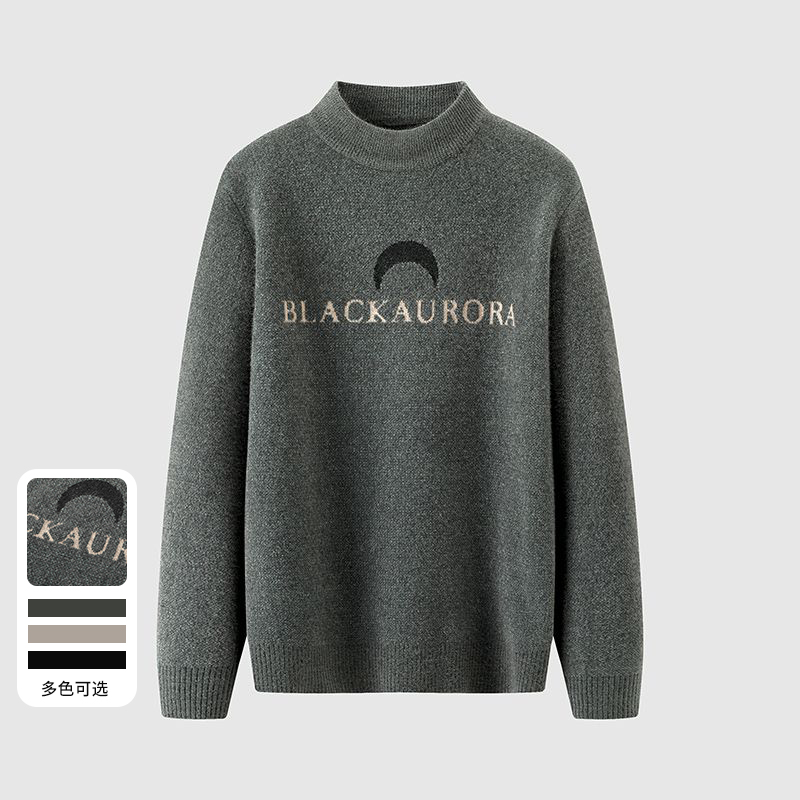 品牌撤标毛衣男时尚圆领针织衫男