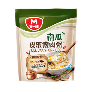 麦丹郎 菌菇玉米鸡茸粥 南瓜皮蛋廋肉粥 鲜虾干贝鲍鱼海鲜粥325克