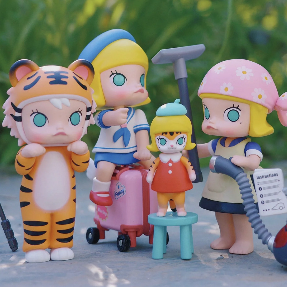 molly放空的一天系列盲盒泡泡玛特茉莉可爱手办摆件玩具女孩礼物