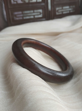 59.7圈辽阳紫檀手镯 磨砂既视感天然岫玉实物拍摄 不退不换262#
