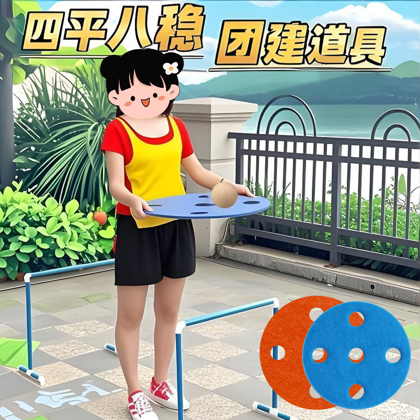 四平八稳趣味运动会团建道具图片