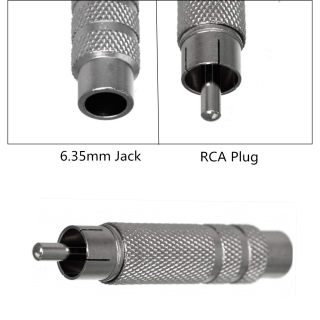 莲花公转6.5mm母座AV转换插头 RCA公转6.35母音频转接头金属