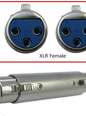 三芯卡农母对母接头 咔农KK对接头 K3P 对接头 卡侬母三芯直通头