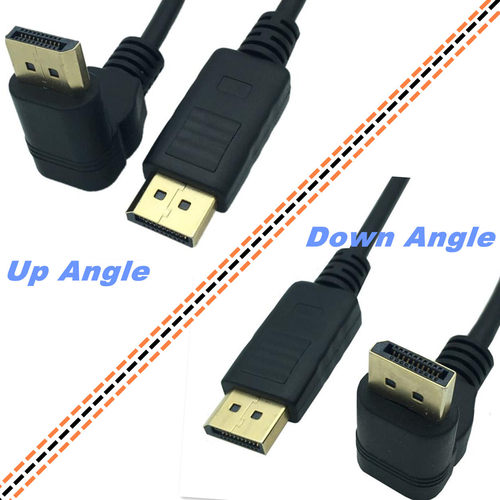 镀金90度上下弯头DP线 高清线 DisplayPort线 DP to DP 转接线