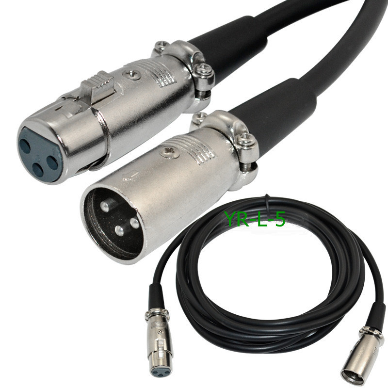 XLR线卡侬公对母线纯铜芯卡农头线麦克风线调音台线话筒线4.5米