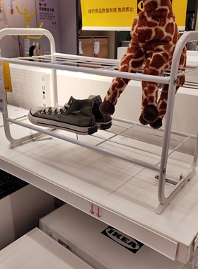 宜家必比斯小鞋架白色60x26x40厘米鞋柜收纳架简易家用简约北欧式