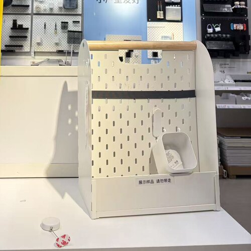 IKEA宜家瓦滕卡 办公桌收纳件白色33x21x43 厘米收纳盒整理盒