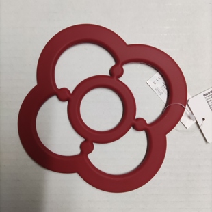 宜家弗斯达中国红色硅橡胶锅垫隔热垫桌垫杯垫碗垫防烫垫北欧复古