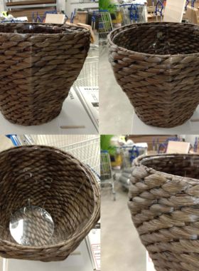 宜家德鲁弗莱装饰品大号花盆凤眼兰草编织特价清仓收纳储物卧室