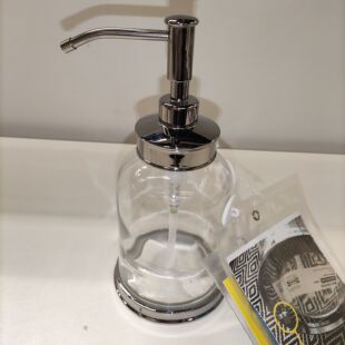 宜家巴鲁恩透明皂液器无色银色洗手液瓶沐浴液洗发露瓶现代简约