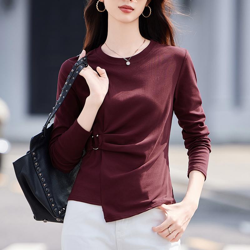 2025年秋季新款长袖T恤女打底衫