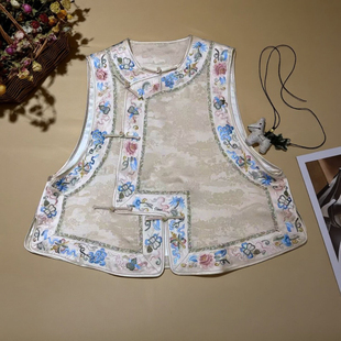 美伦「锦棠蝶舞」新中式醋酸重工刺绣马甲女2026改良唐装上衣高货