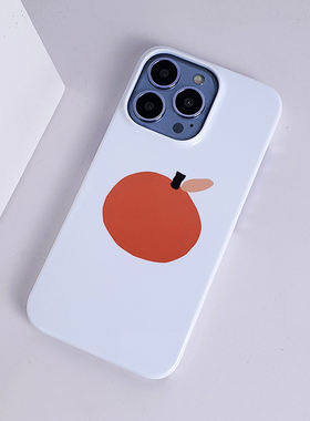 ins简约夏日桔子15pro防摔菲林软壳14plus全包苹果13promax手机壳iphone12半包硬壳11xr小众xsmax小清新78p