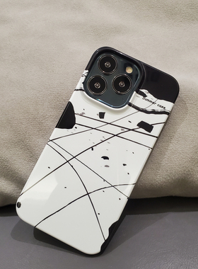 ins泼墨艺术11苹果15菲林壳iphone14pro手机壳13mini半包12Pro小众xsmax防摔菲林软壳13pro个性78plus高级xr