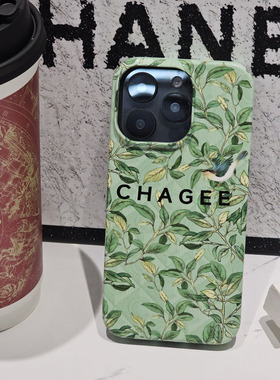 霸王茶姬同款春山醒绿色菲林硬壳iphone15手机壳14pro防摔菲林软壳13苹果12xr小红书11xsmax爆款78p全包se3