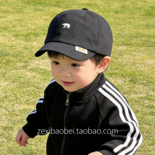 宝宝鸭舌帽男宝春夏款纯棉帽子儿童棒球帽男童外出防晒太阳帽薄款