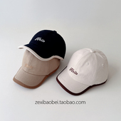 遮阳2025新款 宝宝帽子春秋款 棒球帽字母百搭男女宝儿童鸭舌帽夏季