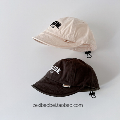 棉布材质大帽檐宝宝渔夫帽