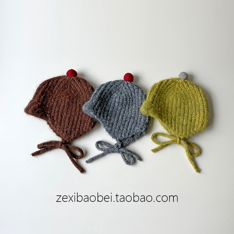 宝宝帽子秋冬款毛线帽时尚百搭男女宝针织帽儿童防风套头帽2025年