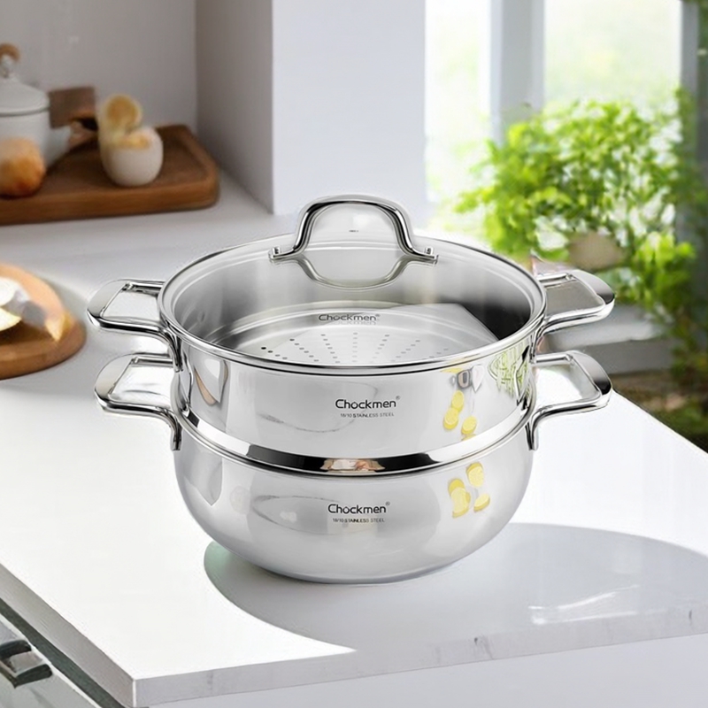 Chockmen304不锈钢蒸锅火锅边炉