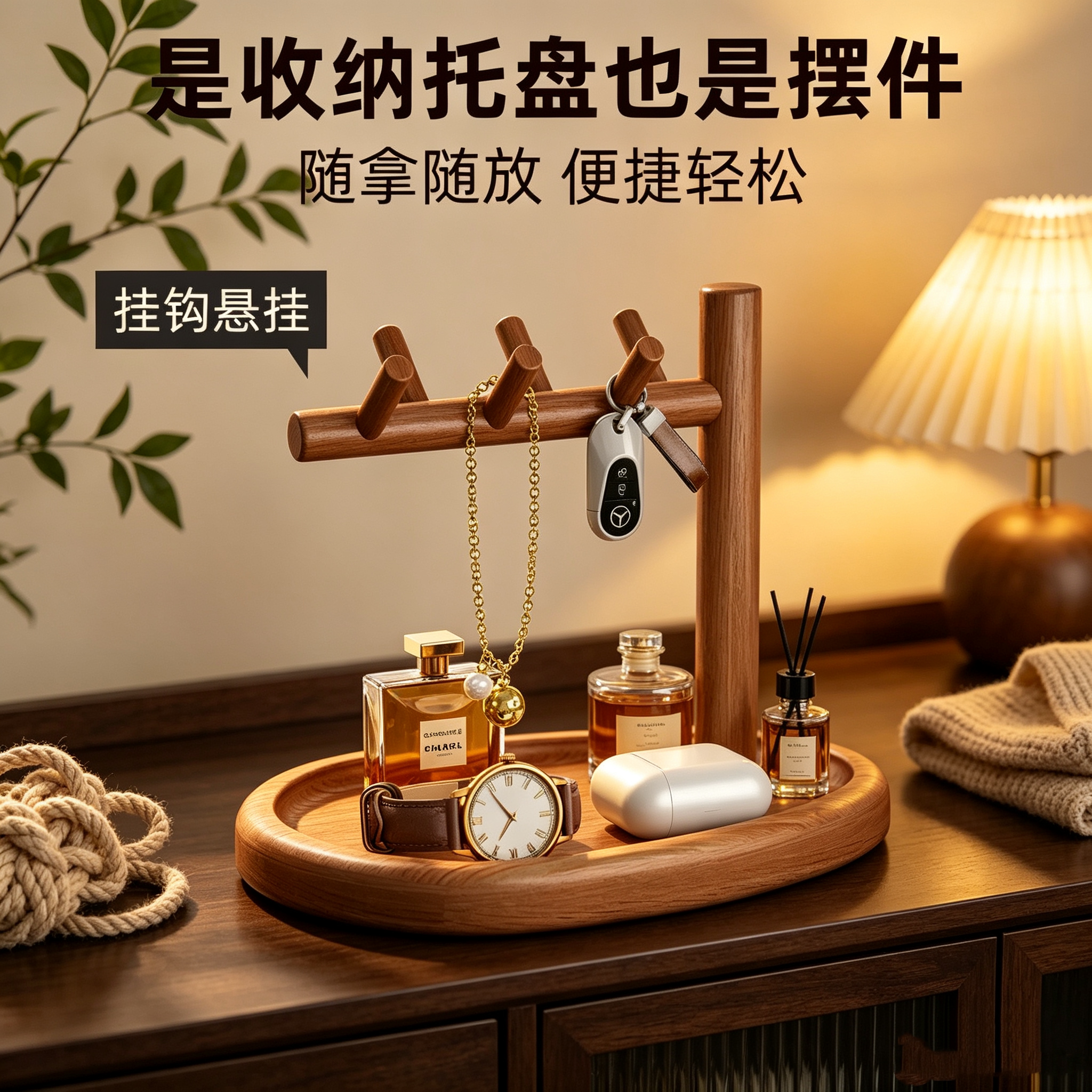 入户玄关置物架钥匙托盘收纳盒图片