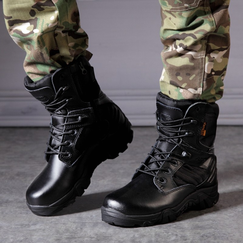 黑色作训靴特种兵作战靴战术靴春秋季户外登山鞋战术靴军迷靴鞋女