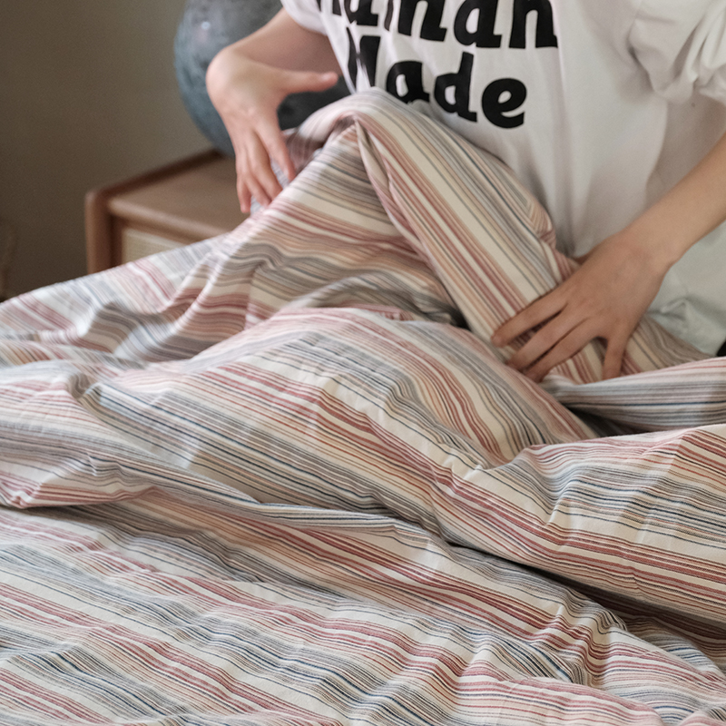 匠心鲁锦【床单致密款】纯棉粗布床单三件套四件套亲肤吸汗透气